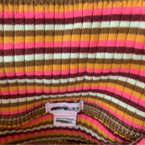 Aerie, multi coloured striped 3/4 length pencil skirt in M - Picture 9 of 15